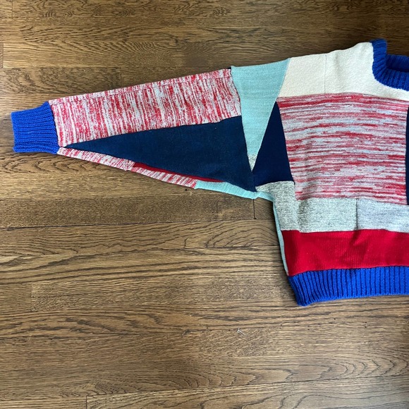 Recycled Wool Patchwork, Handmade Cozy Sweater by In The Wind Goods - Picture 7 of 9